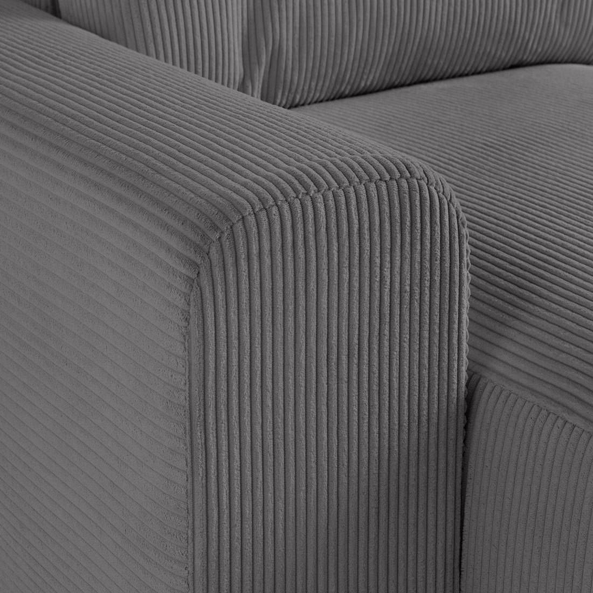 Voir la diapositive 5 : LISA DESIGN Garance - module d'assise méridienne gauche - en velours côtelé