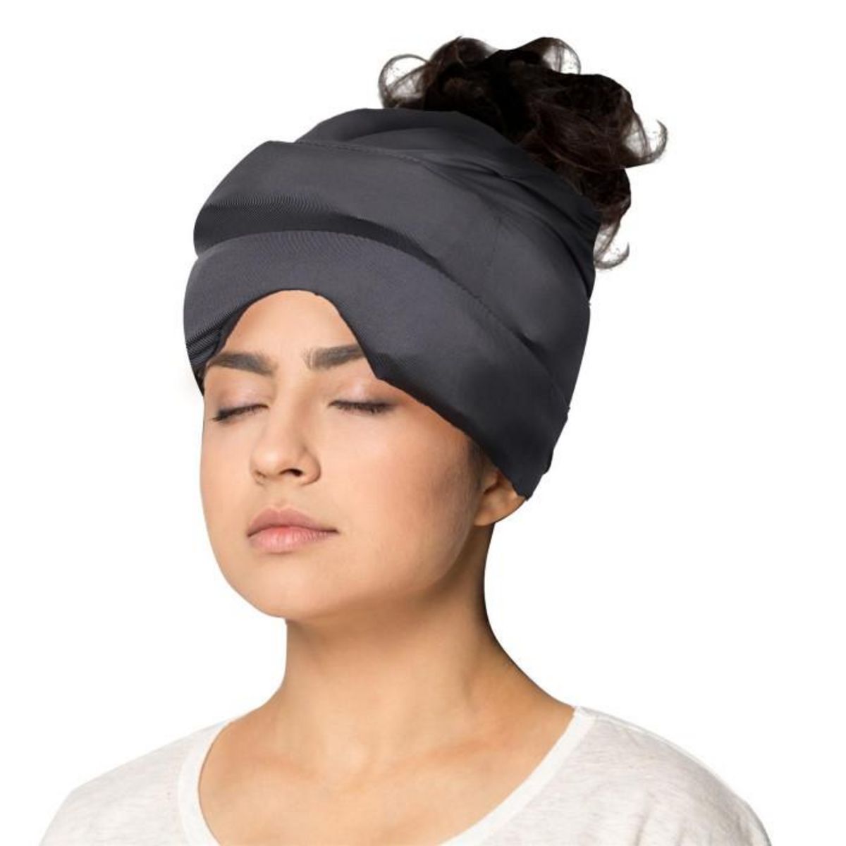 Paris Prix Bonnet pour Tête & Yeux  Effet Froid  23cm Gris