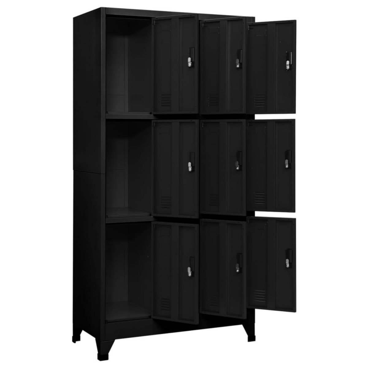 VIDAXL Armoire a casiers Noir 90x45x180 cm Acier