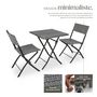 Voir la diapositive 3 : tectake Salon de jardin pour 2 personnes gris