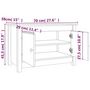 Voir la diapositive 6 : VIDAXL Armoire a chaussures 70x38x45,5 cm Bois de pin massif