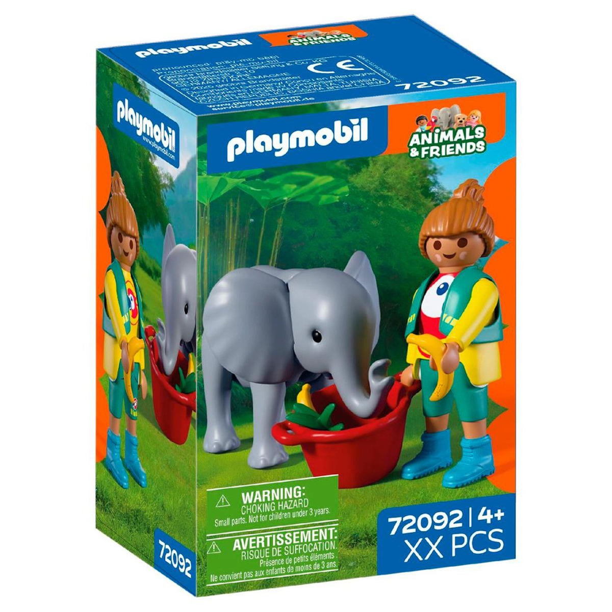 PLAYMOBIL 72092 Zoo : Éléphanteau et gardien de zoo