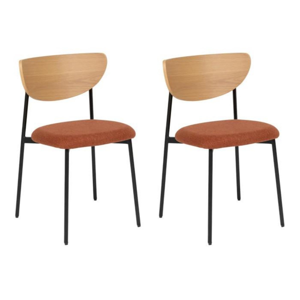 ATMOSPHERA Lot de 2 Chaises Design  Jaisa  81cm Ambre