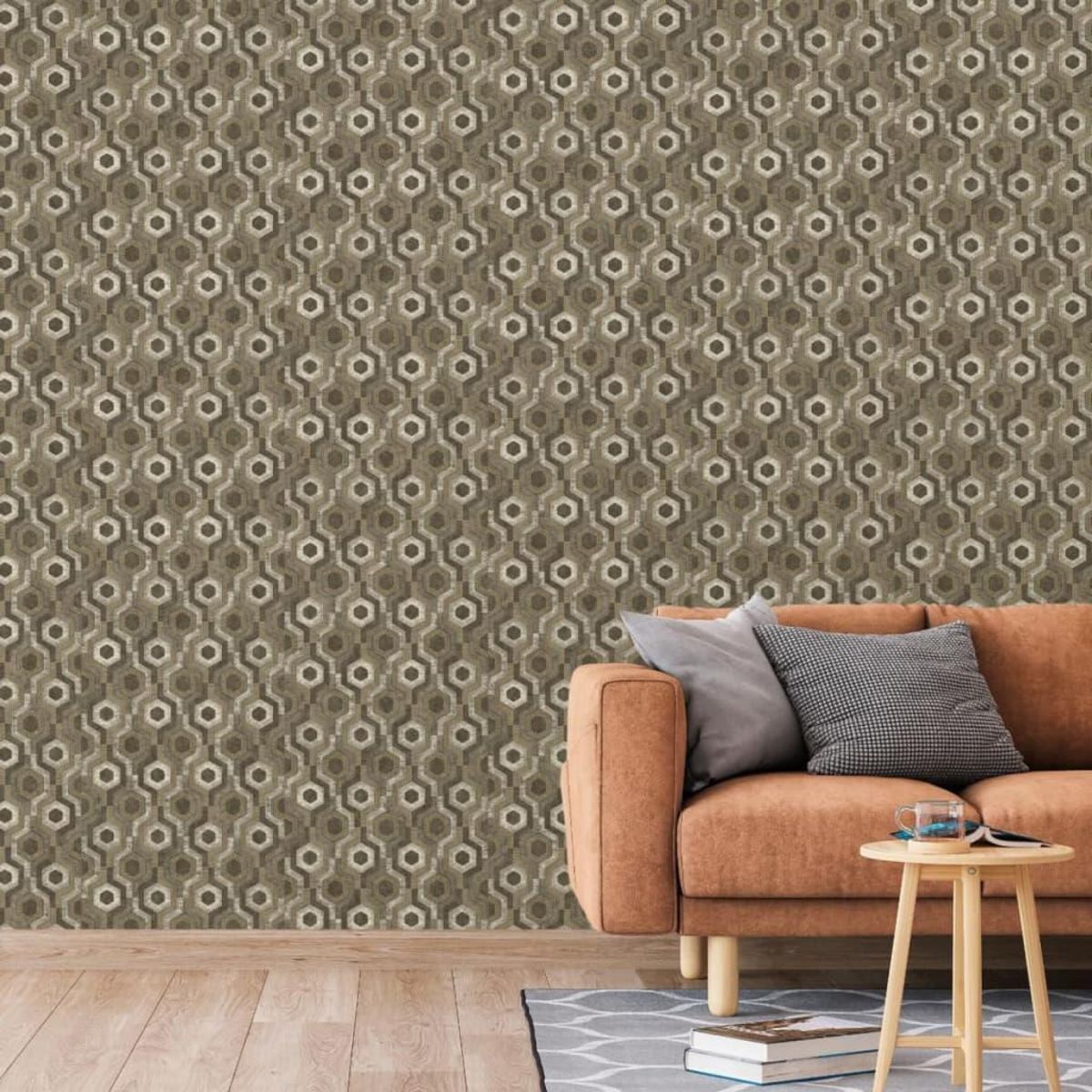 DUTCH WALLCOVERINGS DUTCH WALLCOVERINGS Papier peint Galactic Marron et blanc