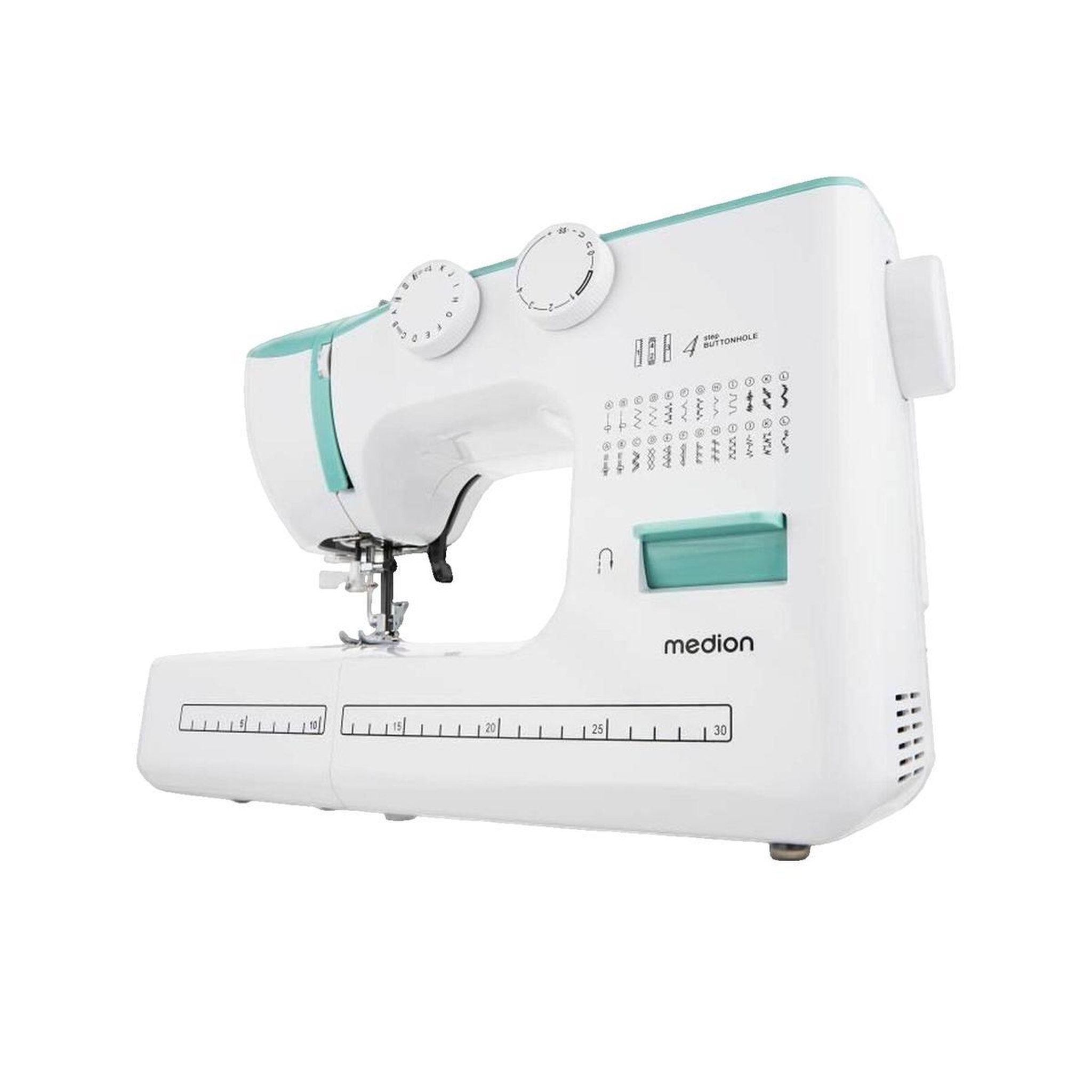 Voir la diapositive 1 : Medion Machine à coudre Medion SM60 turquoise