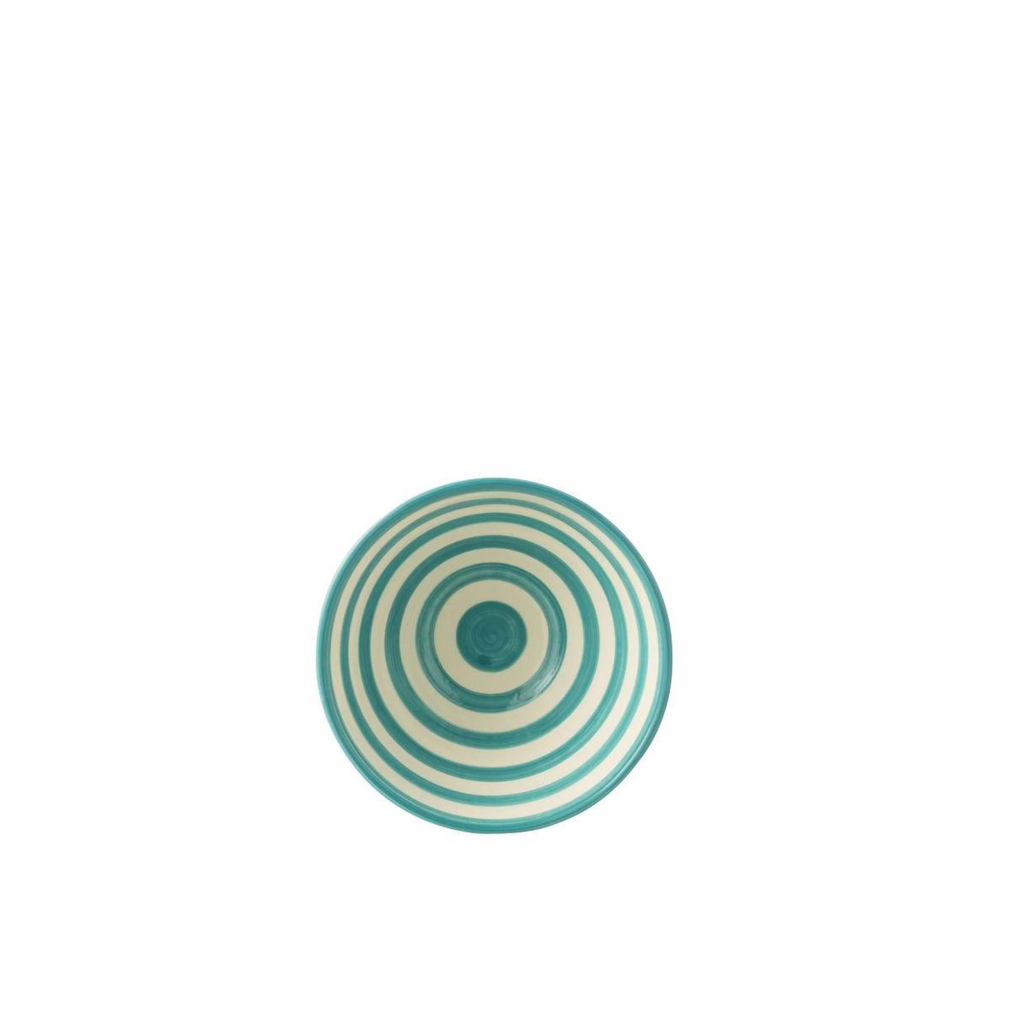 Voir la diapositive 2 : J-LINE Coupelle en céramique  granada rayure  22cm bleu aqua
