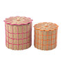 Voir la diapositive 3 : Paris Prix Lot de 2 Paniers de Rangement  Flores  29cm Naturel
