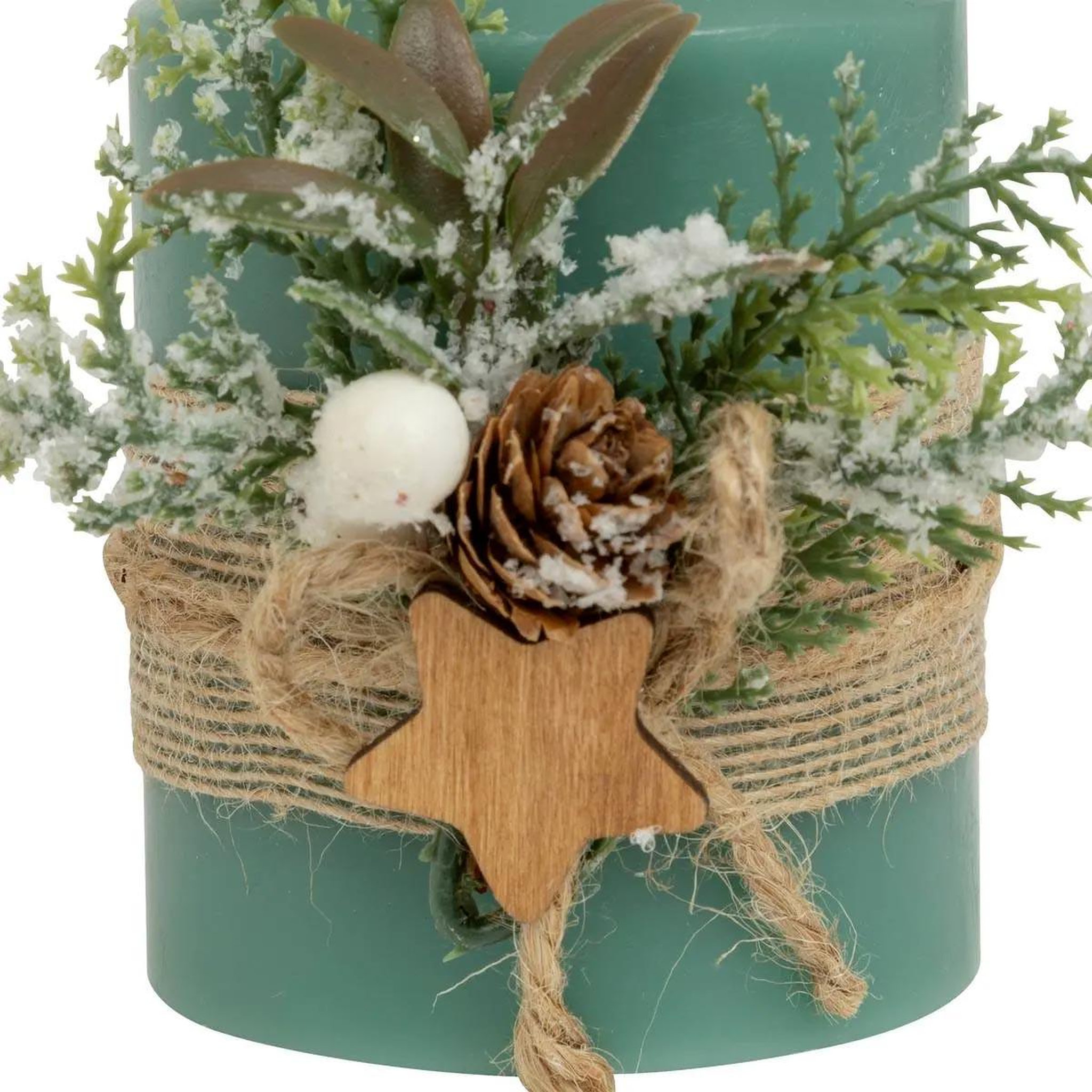 Voir la diapositive 2 : ATMOSPHERA Bougie led de noël  branche  12cm vert