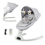 KINDERKRAFT Transat électrique bébé avec musique. Coloris disponibles : Beige, Gris