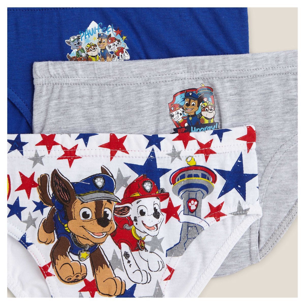 PAT PATROUILLE Lot de 3 slips garçon