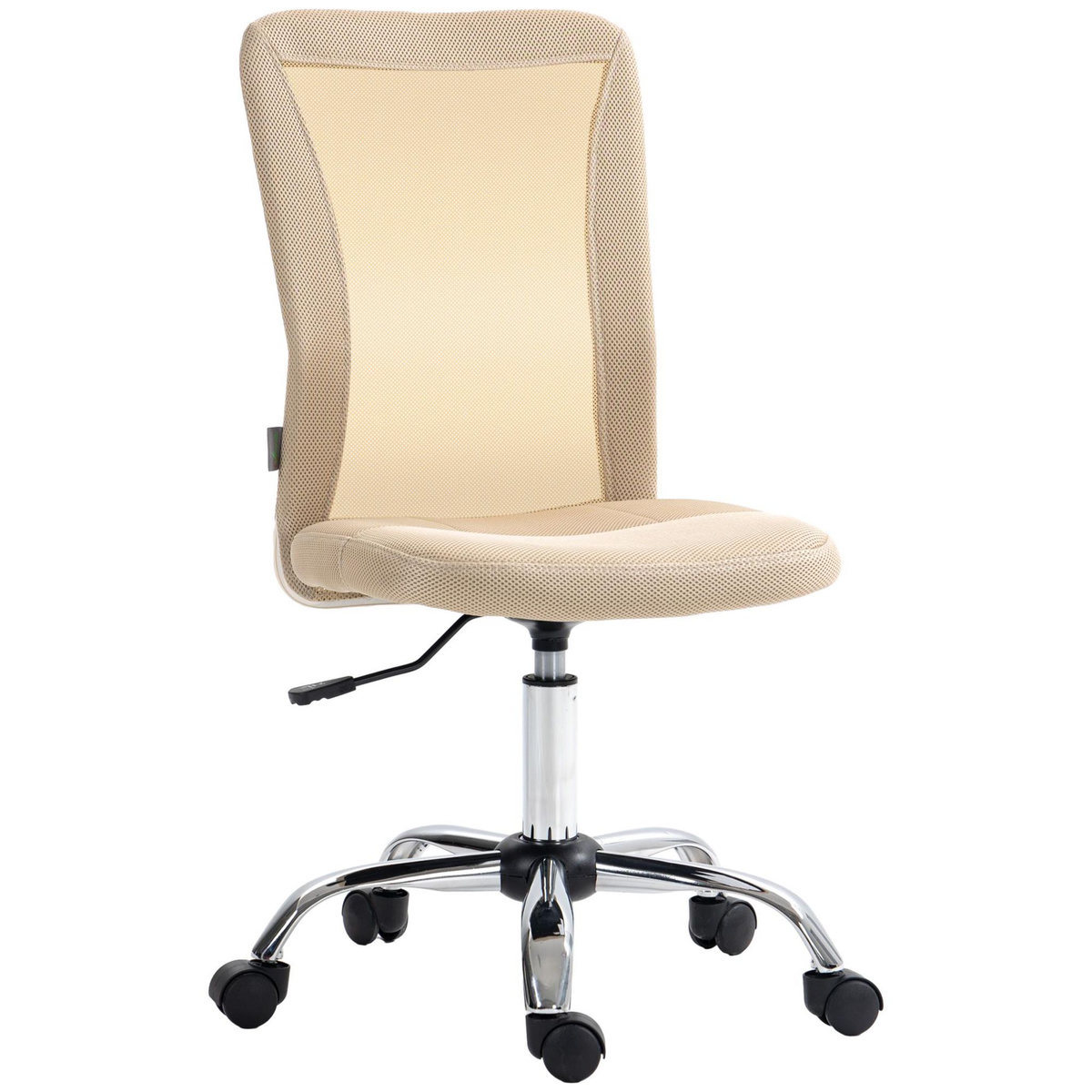VINSETTO Vinsetto Chaise de bureau ergonomique hauteur réglable piètement chromé pivotant 360° revêtement maille beige