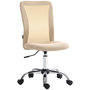 Voir la diapositive 1 : VINSETTO Vinsetto Chaise de bureau ergonomique hauteur réglable piètement chromé pivotant 360° revêtement maille beige