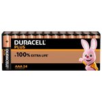 DURACELL Lot de 24 piles duracell plus 100 % AAA panière