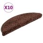 Voir la diapositive 2 : VIDAXL Tapis d'escalier 10 pcs 56x17x3 cm Marron