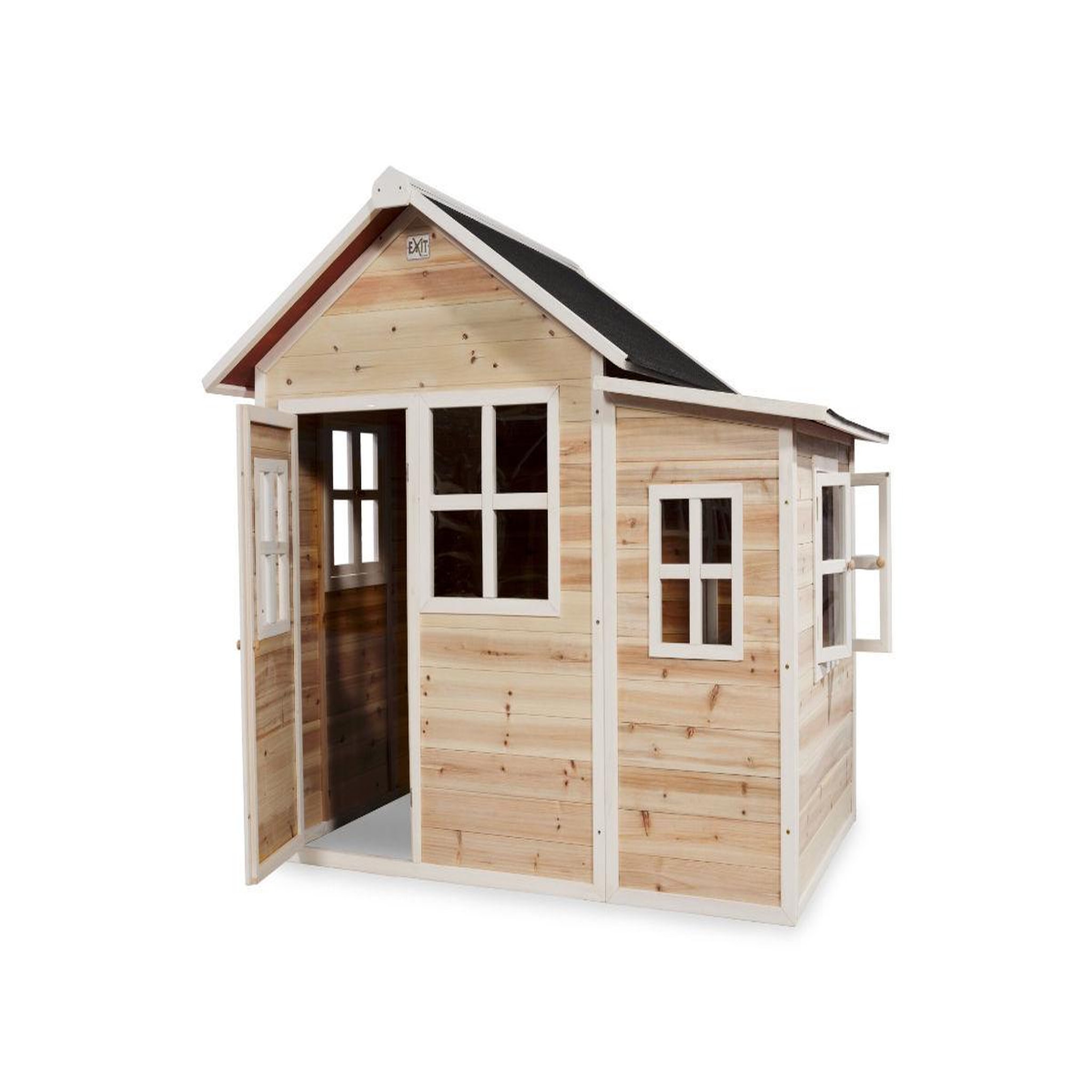 Voir la diapositive 3 : EXIT TOYS Maisonnette en bois pour enfants loft 150 naturel - exit toys