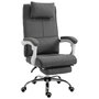 Voir la diapositive 1 : HOMCOM HOMCOM Fauteuil de bureau manager grand confort repose-pied tétière intégrés dossier inclinable lin gris
