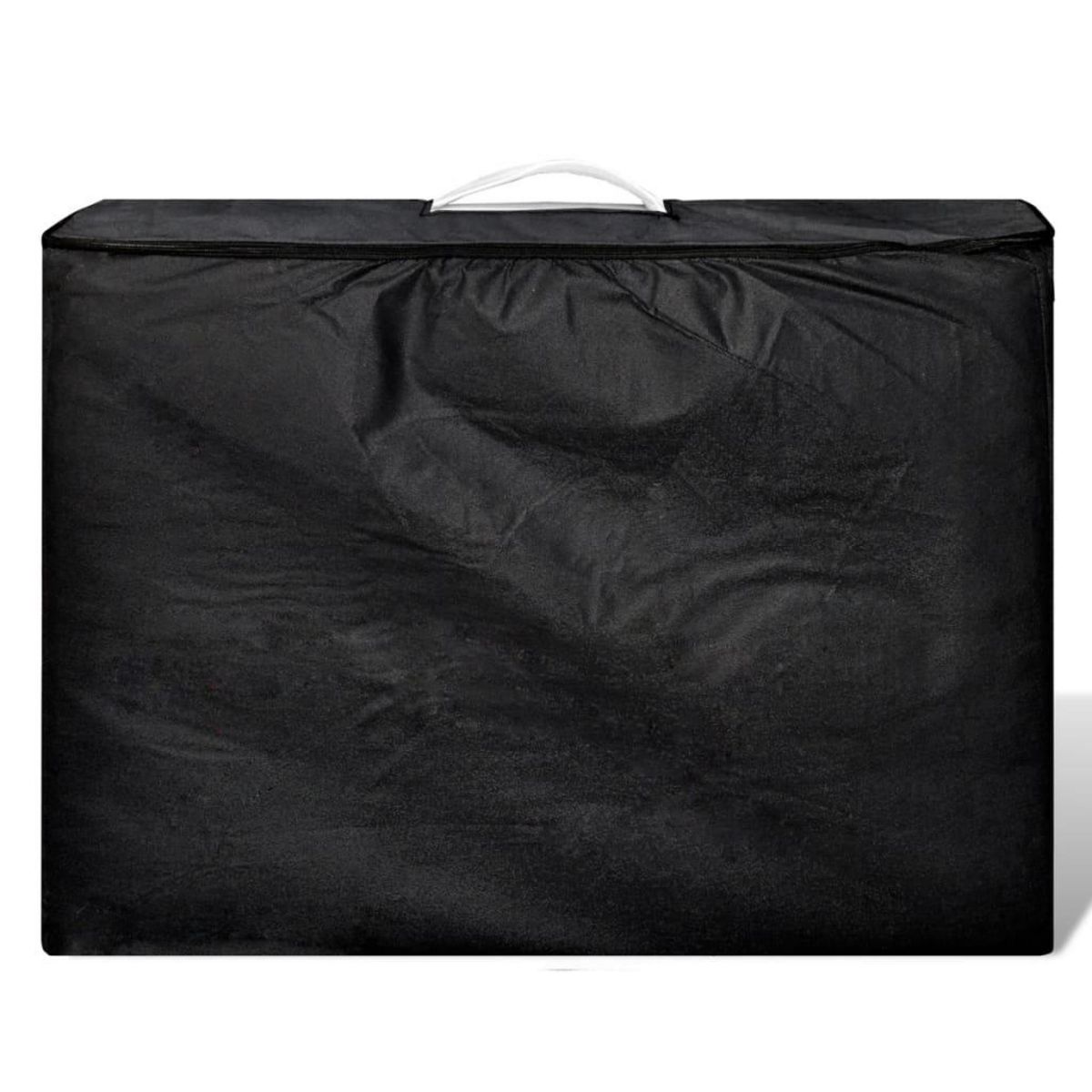 VIDAXL Table de massage pliable Blanc creme 2 zones cadre en aluminium