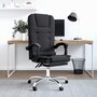 Voir la diapositive 1 : VIDAXL Fauteuil de massage inclinable de bureau Noir Similicuir