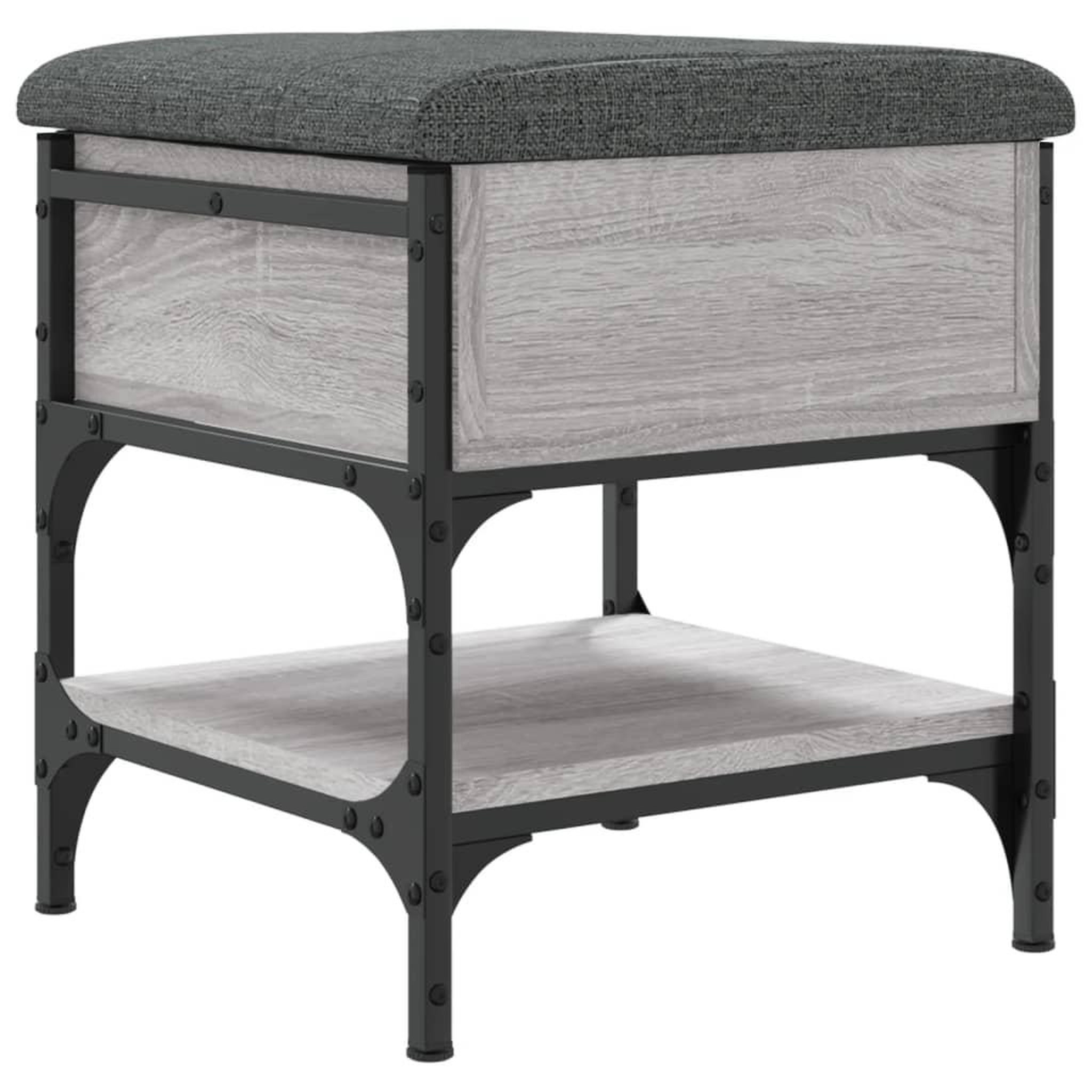 Voir la diapositive 2 : VIDAXL Banc a chaussures sonoma gris 42x42x45 cm bois d'ingenierie