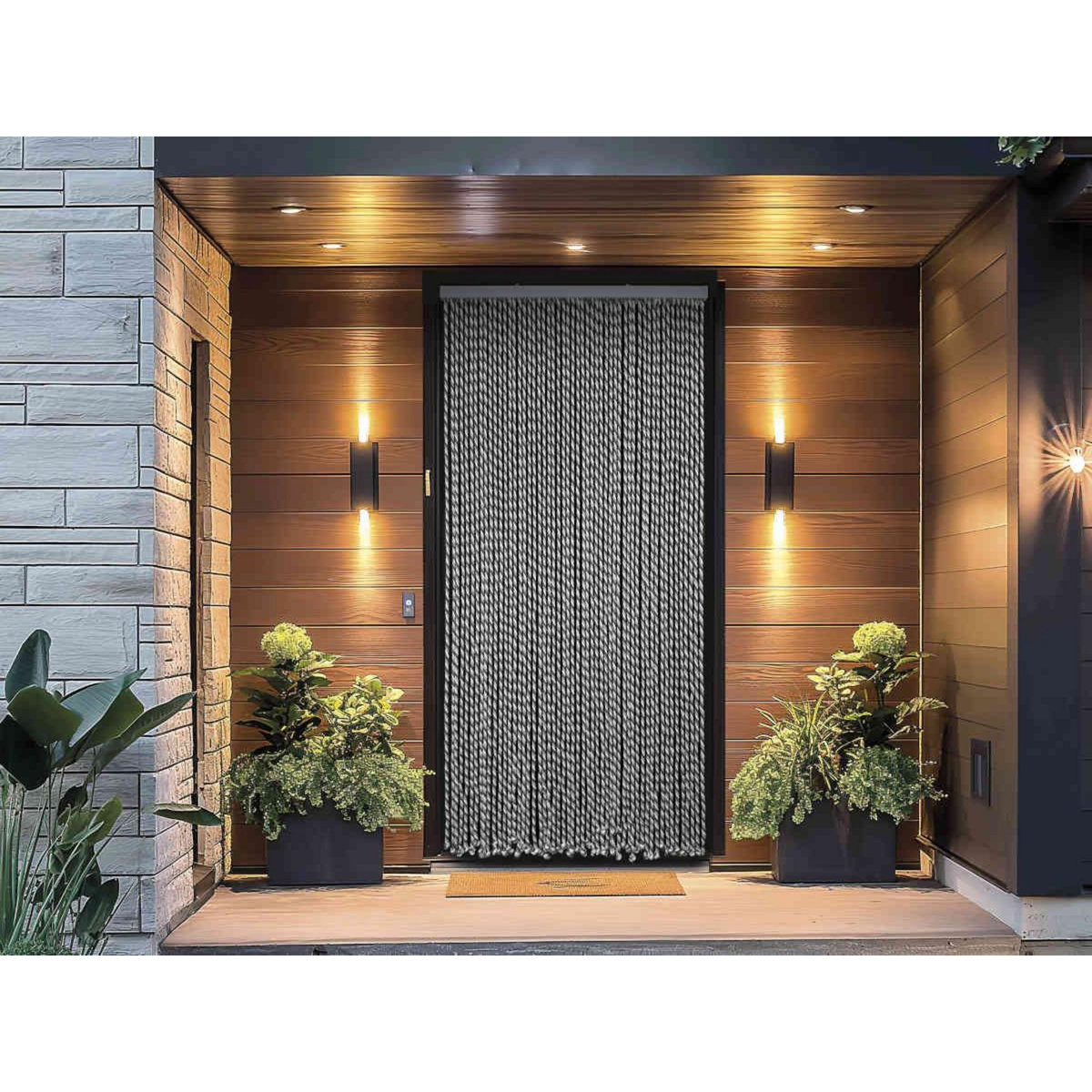 Morel Rideau de porte en corde tressée coton et polyester recyclé - Morel