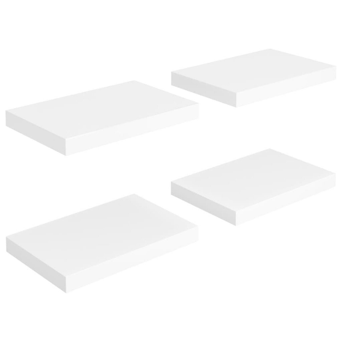 VIDAXL Etageres murales flottantes 4 pcs blanc 40x23x3,8 cm MDF