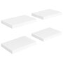 Voir la diapositive 2 : VIDAXL Etageres murales flottantes 4 pcs blanc 40x23x3,8 cm MDF