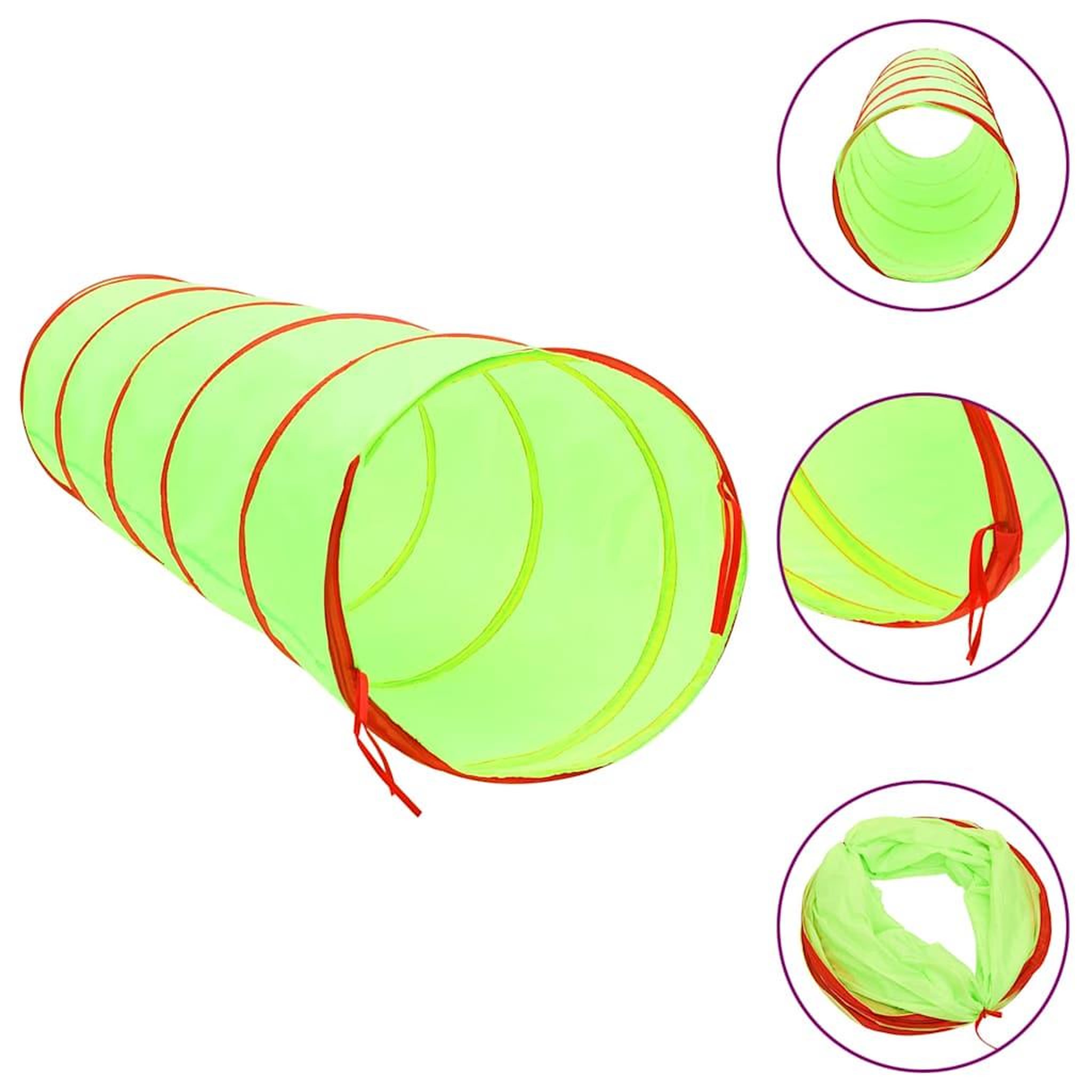 VIDAXL Tunnel de jeu pour enfants Vert 175 cm Polyester