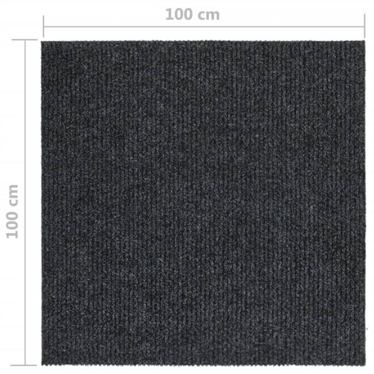 VIDAXL Tapis 100x100 cm Anthracite