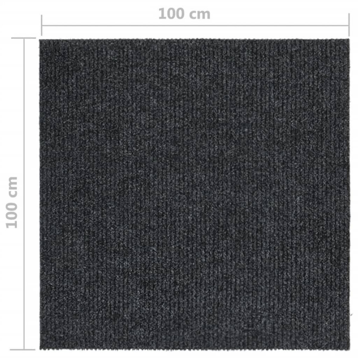 VIDAXL Tapis 100x100 cm Anthracite
