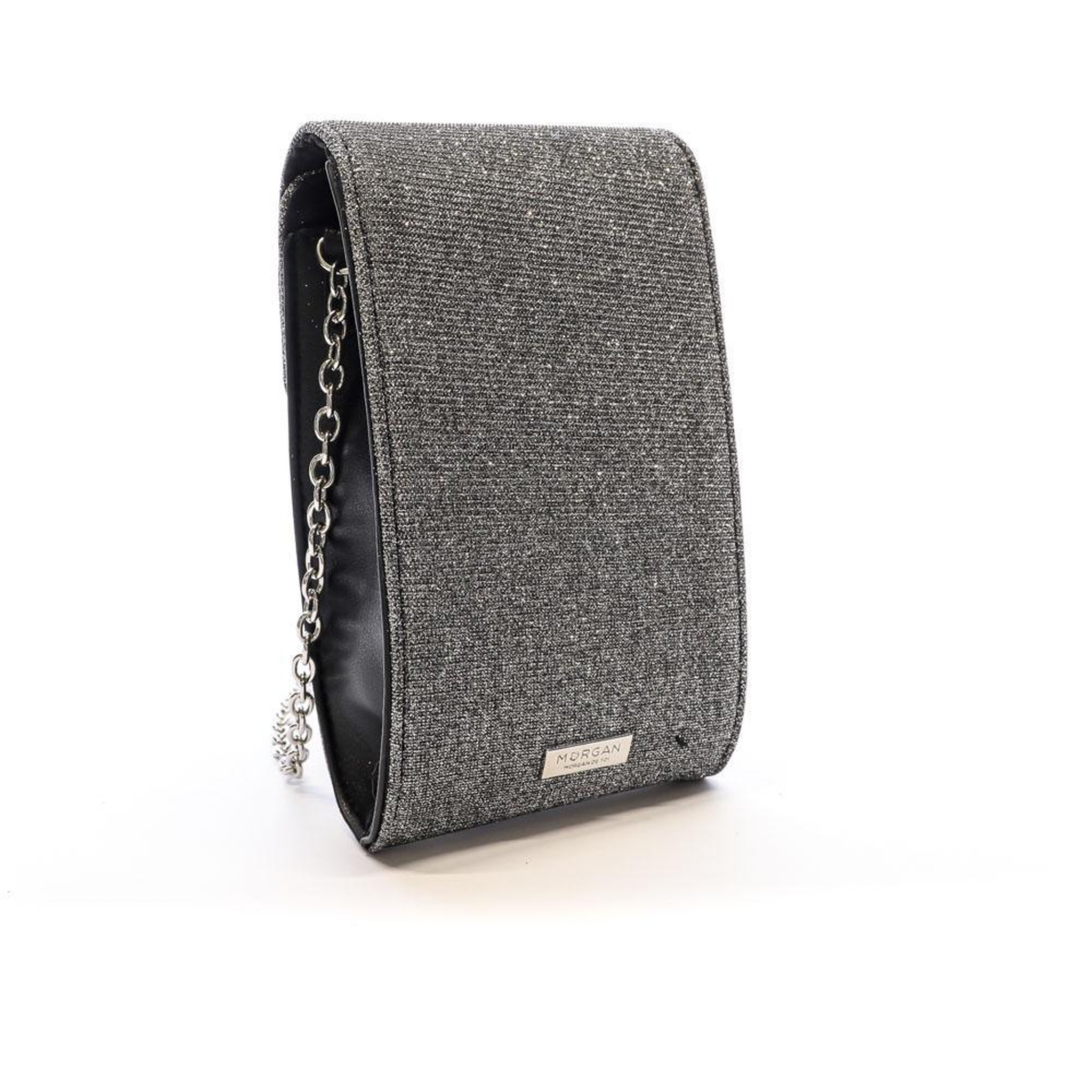Voir la diapositive 1 : MORGAN Sac Téléphone Gris Argenté Femme Morgan POCKY
