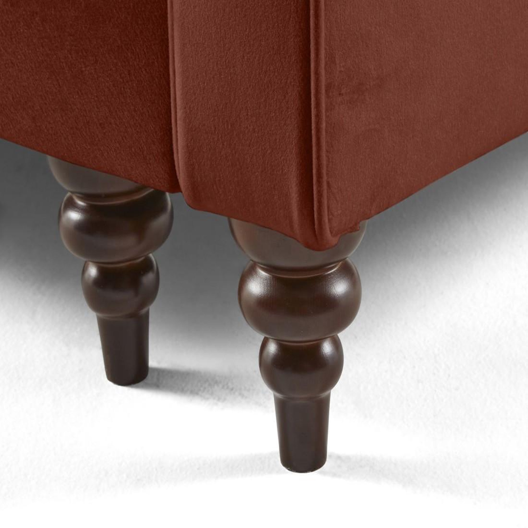 Voir la diapositive 5 : BEST MOBILIER Flamingo - canapé d'angle gauche 4 places convertible en velours