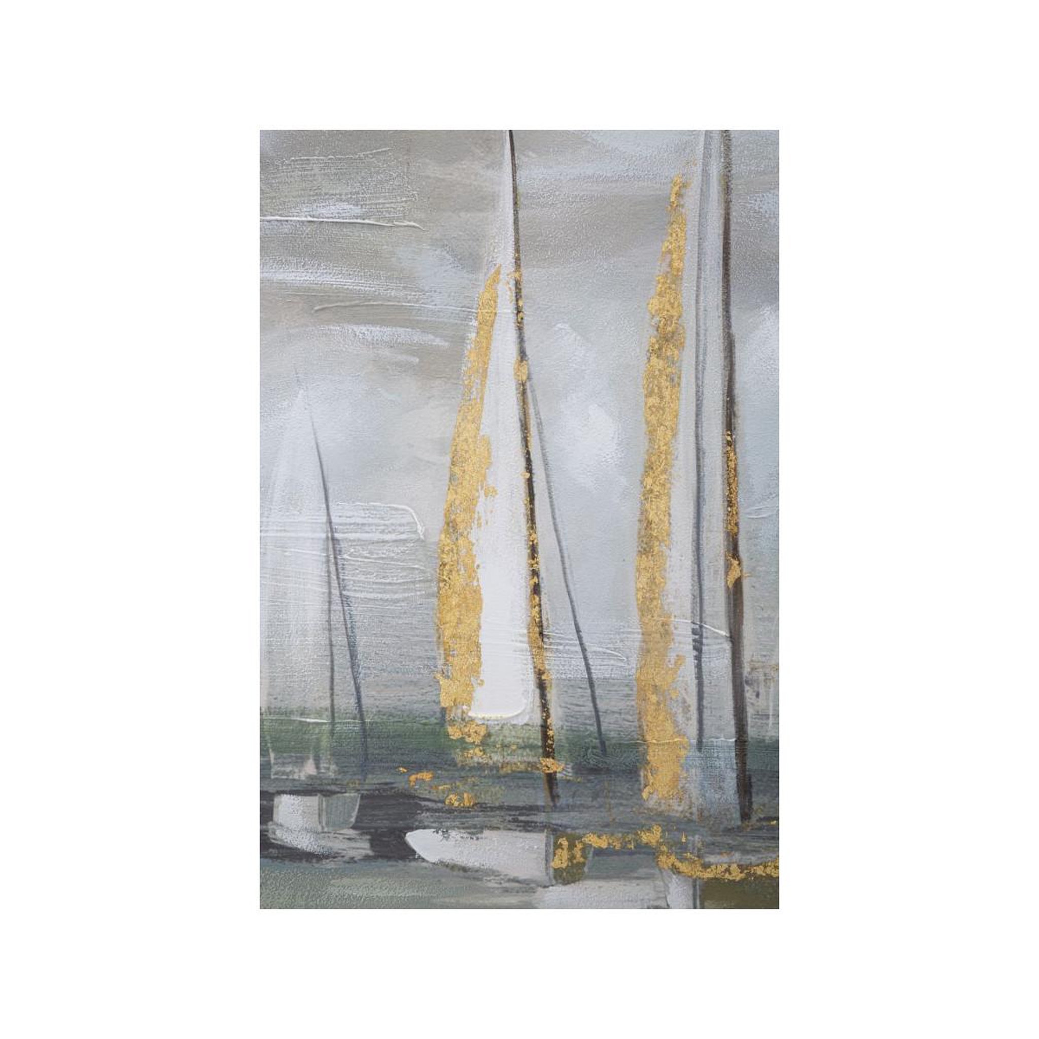 Voir la diapositive 3 : Paris Prix Toile Peinture Déco  Boat  80x100cm Multicolore