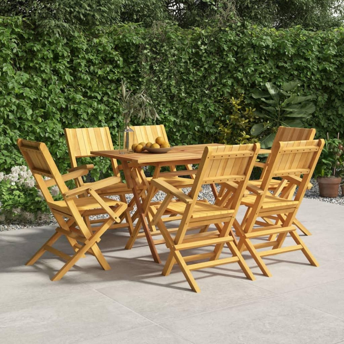 VIDAXL Chaises de jardin pliantes lot de 6 55x61x90cm bois massif teck