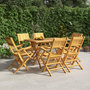 Voir la diapositive 1 : VIDAXL Chaises de jardin pliantes lot de 6 55x61x90cm bois massif teck