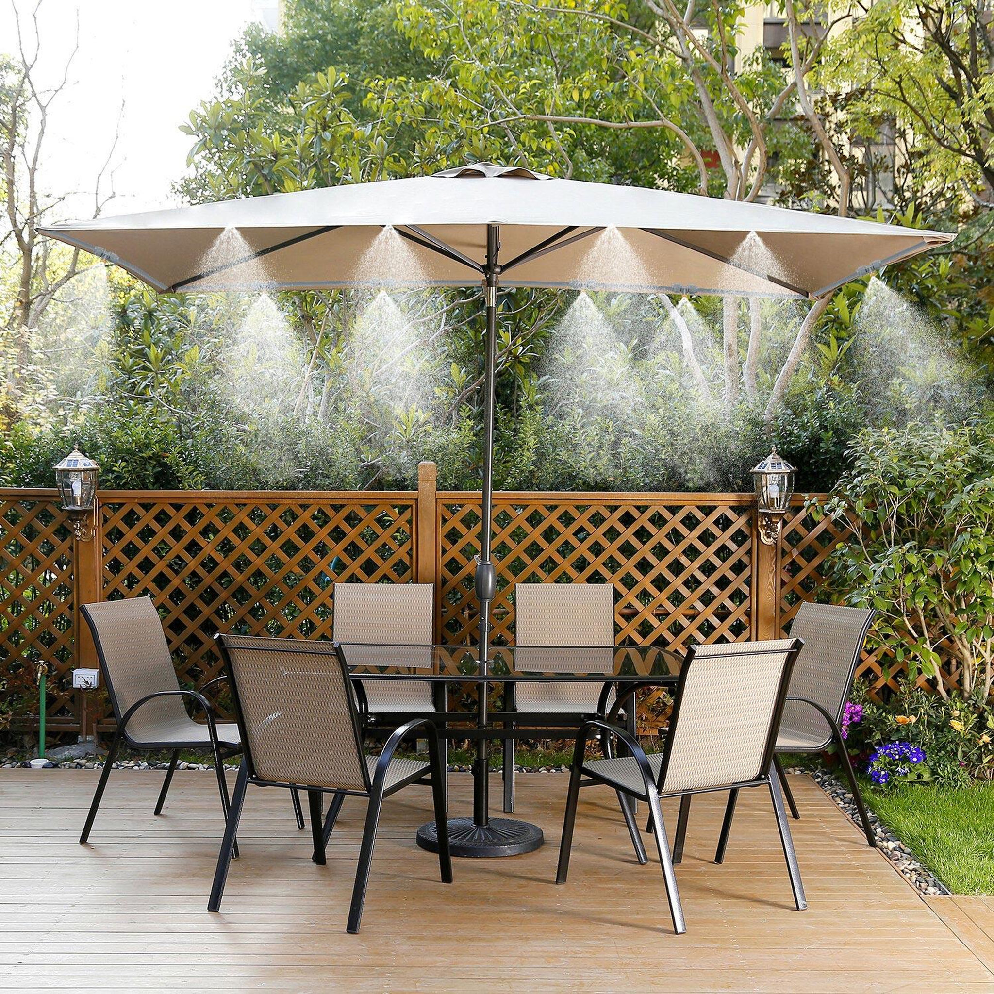 Voir la diapositive 4 : WERKAPRO Brumisateur de terrasse 7,5m 4 buses laiton werka pro