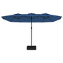 Voir la diapositive 5 : VIDAXL Parasol de jardin a double tete avec LED bleu azure 449x245 cm