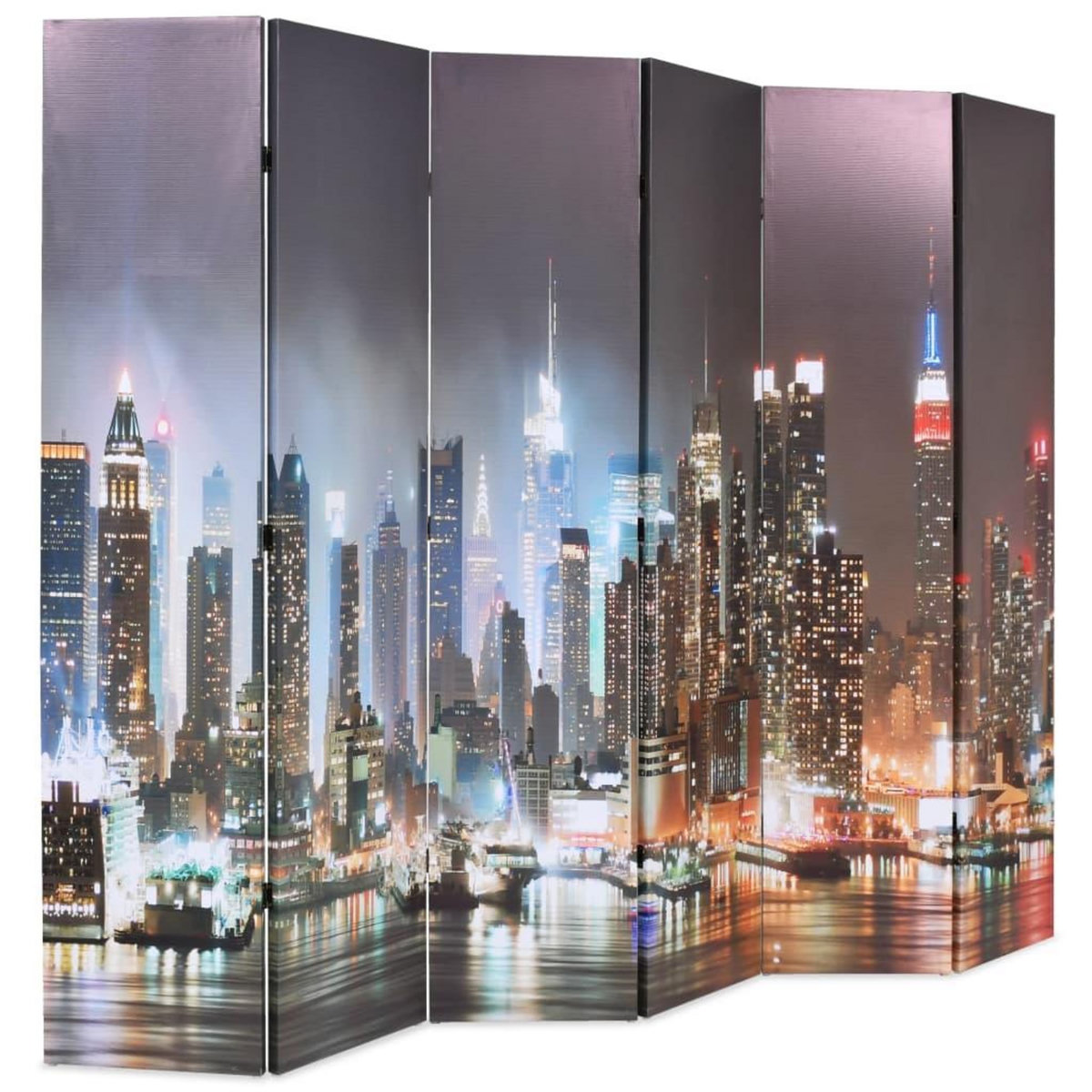 VIDAXL Cloison de separation pliable 228 x 170 cm New York la nuit