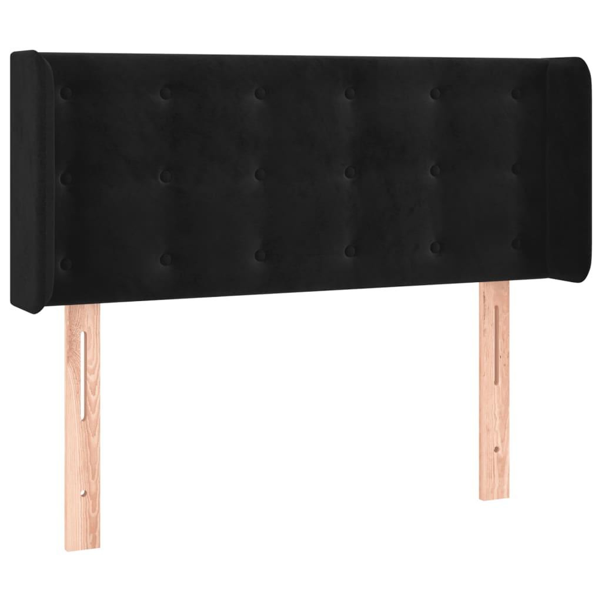 Voir la diapositive 2 : VIDAXL Tete de lit avec oreilles Noir 93x16x78/88 cm Velours