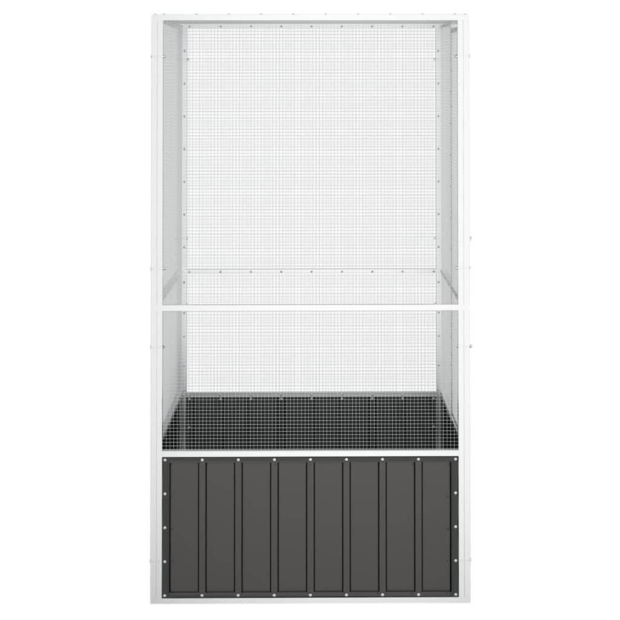 Voir la diapositive 4 : VIDAXL Cage a oiseaux Anthracite 111x107x211,5 cm Acier galvanise