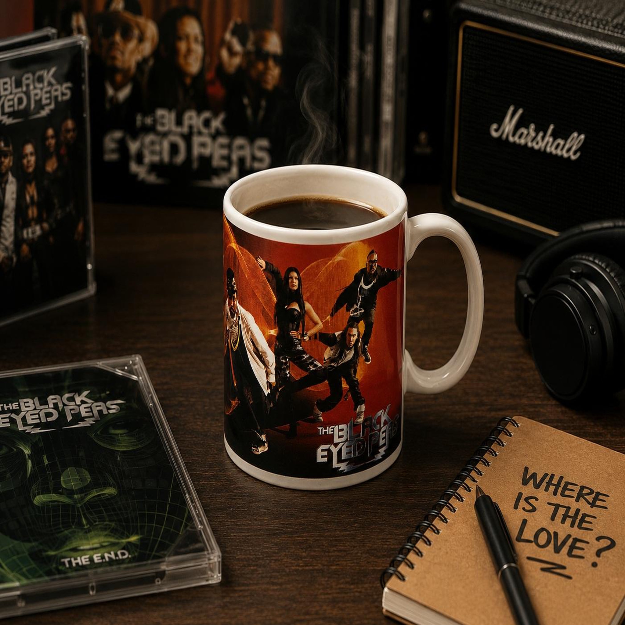 Voir la diapositive 2 : Eden Mug the black eyed peas en céramique 330 ml