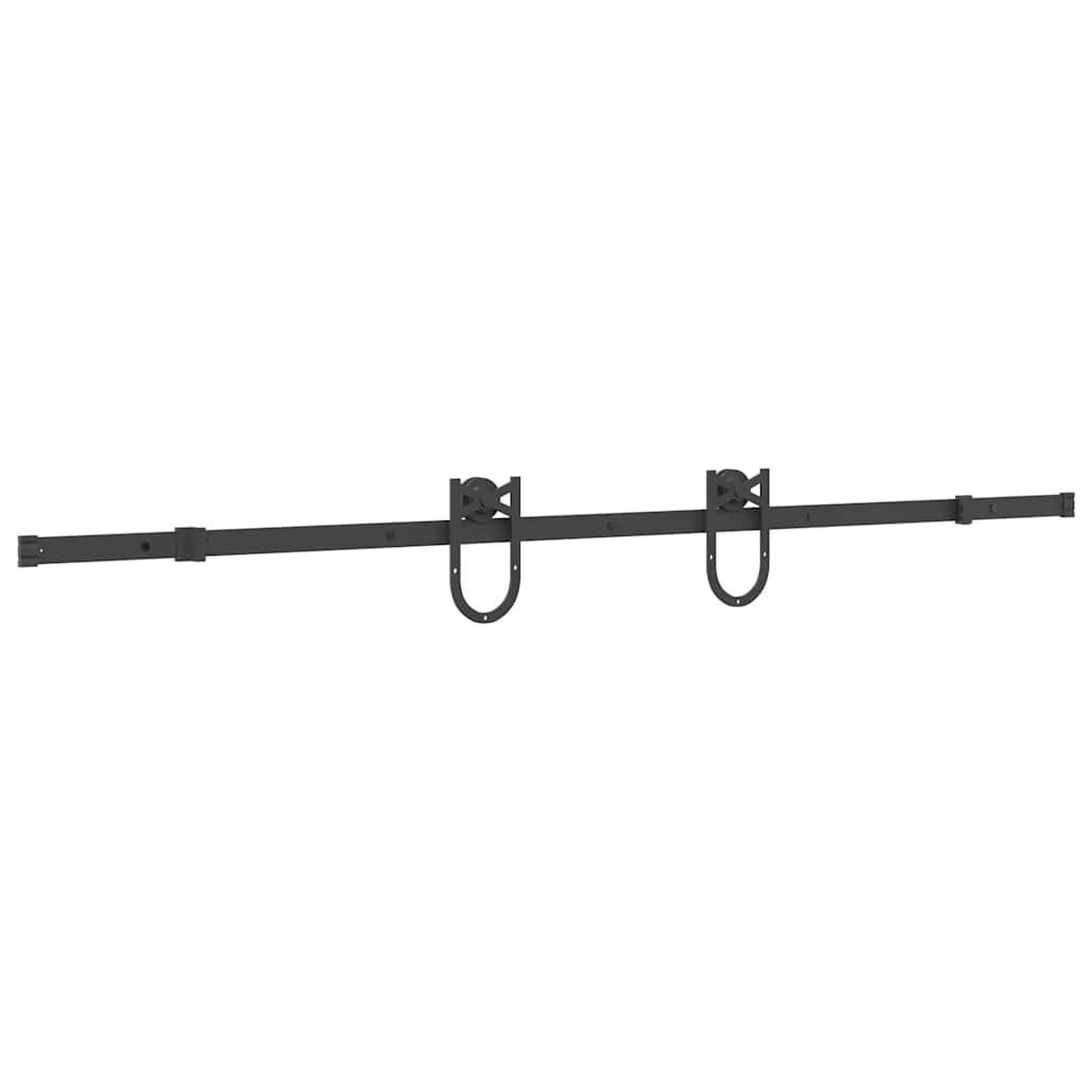 Voir la diapositive 4 : VIDAXL Kit de quincaillerie de porte coulissante 200 cm Acier Noir