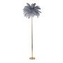 Voir la diapositive 1 : Paris Prix Lampadaire Imitation Plume  Palm  160cm Or & Gris