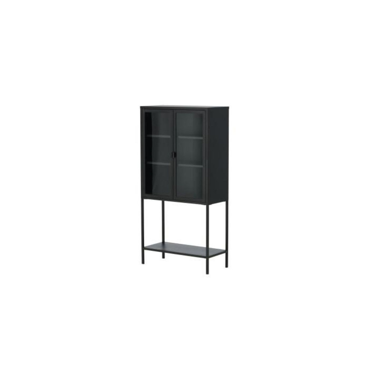 Paris Prix Vitrine 2 Portes en Verre  Misha  150cm Noir
