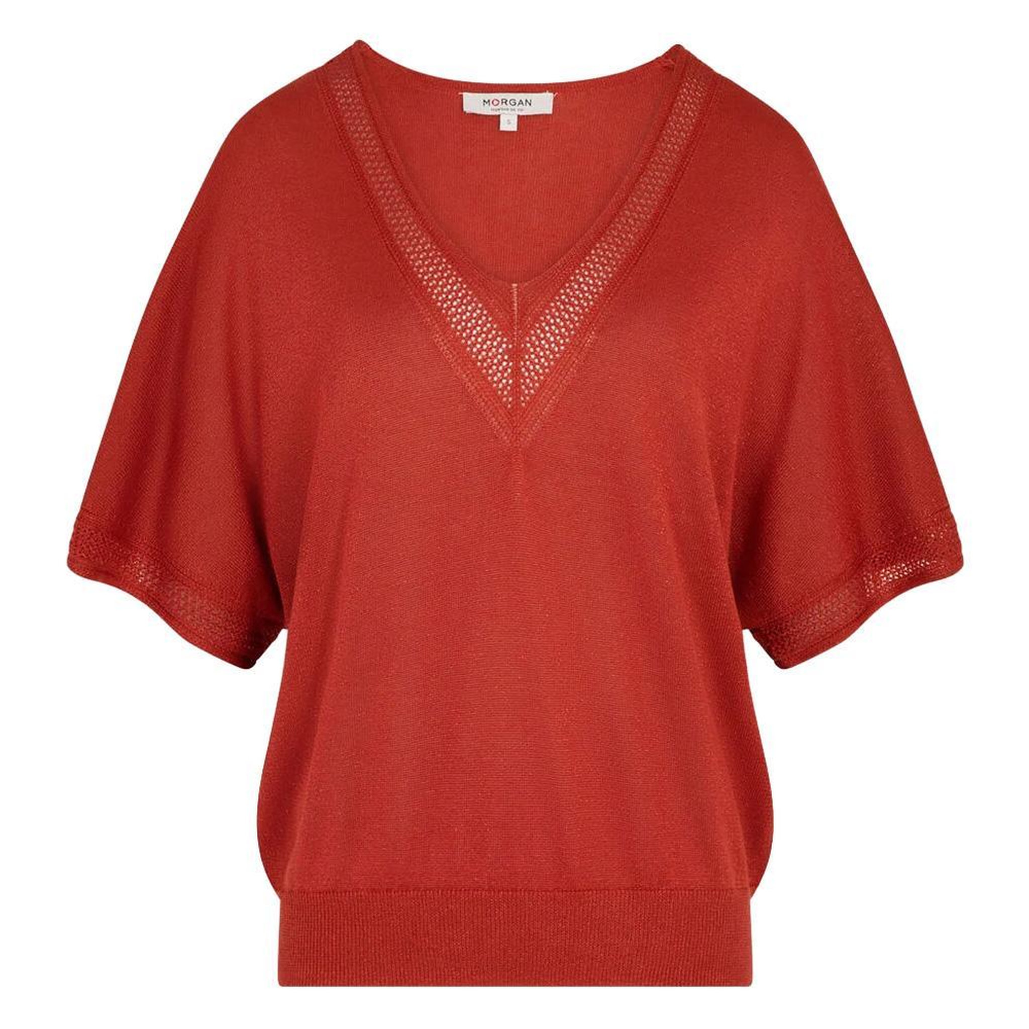 Voir la diapositive 3 : MORGAN Pull Rouge Vif Femme Morgan MCHRIS