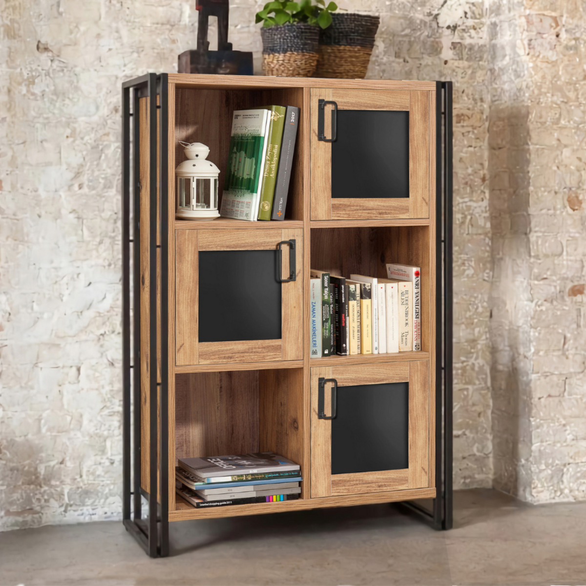 CONCEPT USINE Meuble étagères avec portes ERNA