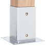 Voir la diapositive 4 : VIDAXL Bases de poteau carrees 4 pcs argent 81x81 mm acier galvanise