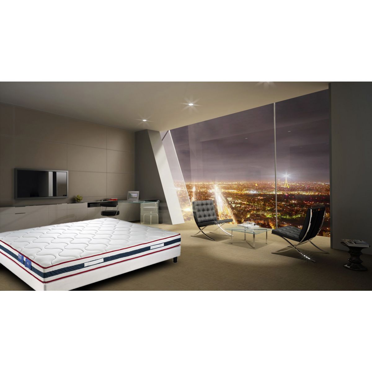 Matelas ressorts ensachés 160x200 cm CONCORDE