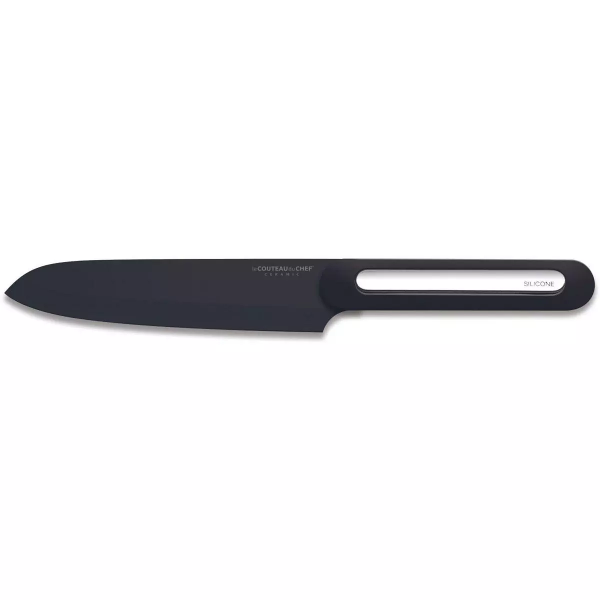 LE COUTEAU DU CHEF Couteau japonais silicone manche - lame noir Blister Pegb