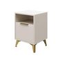 Voir la diapositive 3 : BEST MOBILIER Boccioni - table de chevet - beige - 44 cm