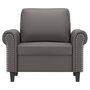 Voir la diapositive 3 : VIDAXL Fauteuil Gris 60 cm Similicuir